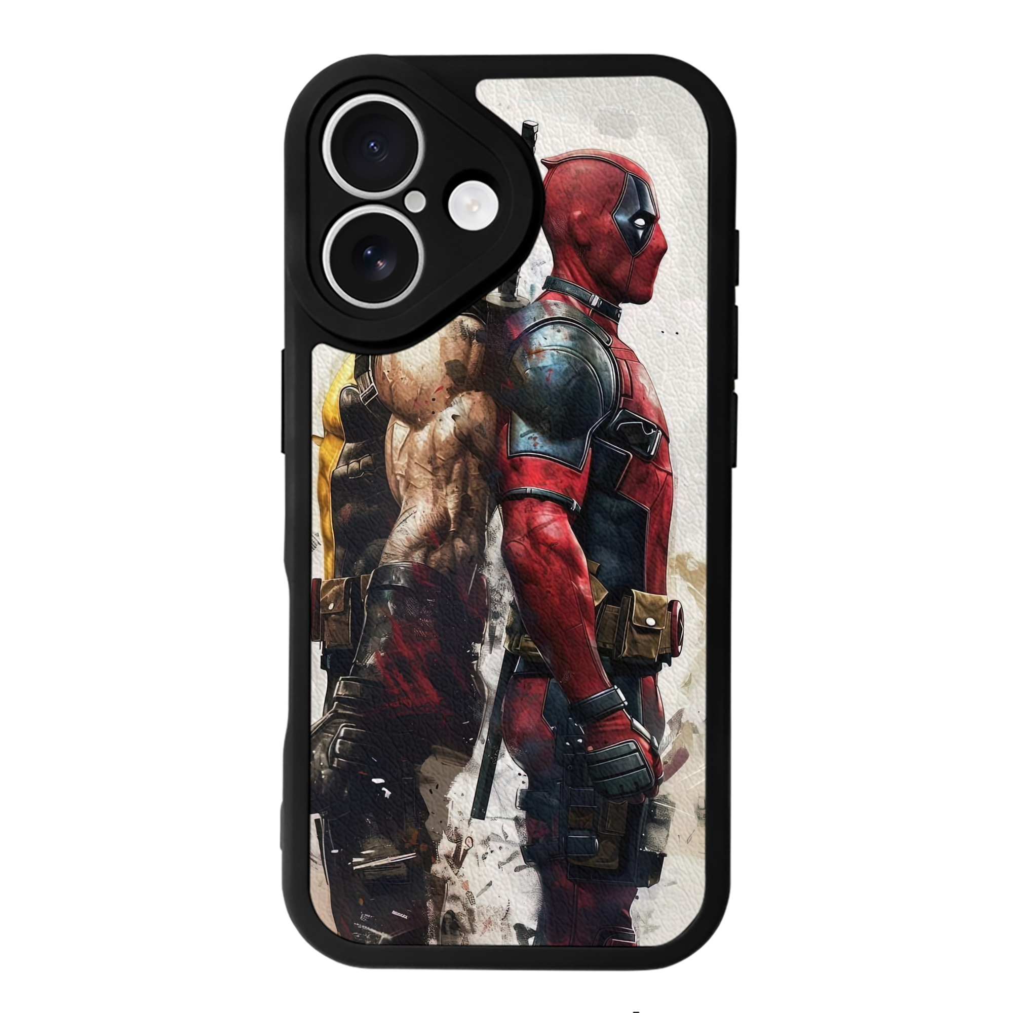 （画像用） Deadpool デッドプール 【iPhone 16シリーズ対応】シリコンスマホケース（レザー調） 材質：シリコン